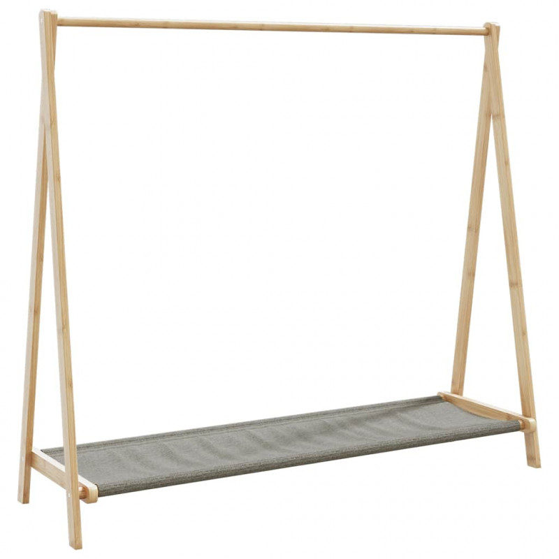 Wieszak na ubrania, z półkami, 106x34x102 cm, bambusowy