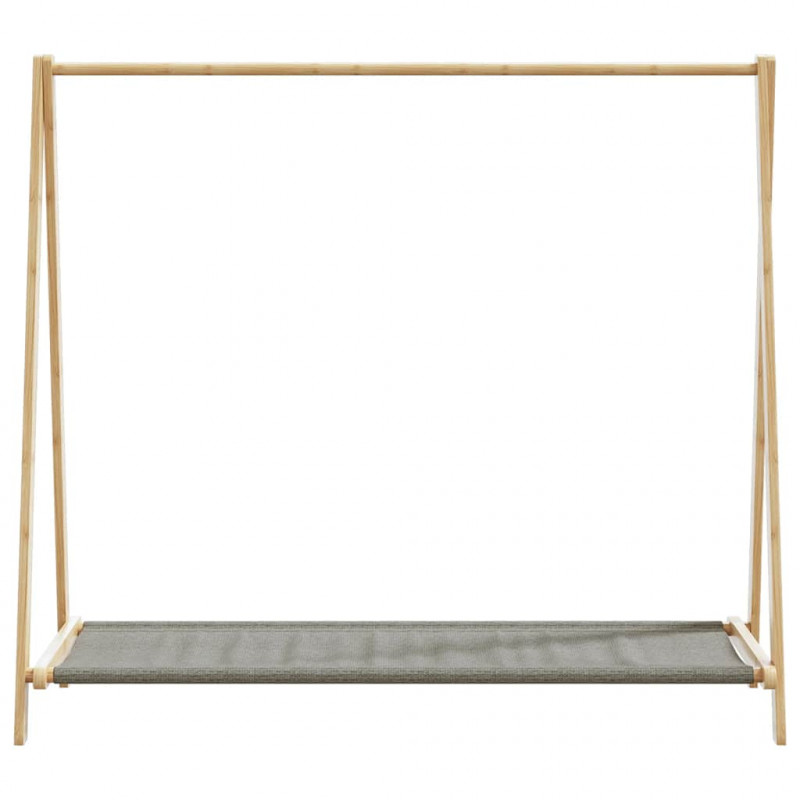 Wieszak na ubrania, z półkami, 106x34x102 cm, bambusowy