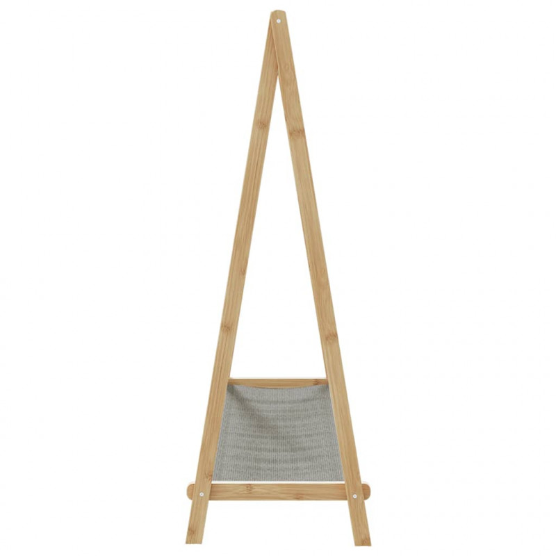 Wieszak na ubrania, z półkami, 106x34x102 cm, bambusowy