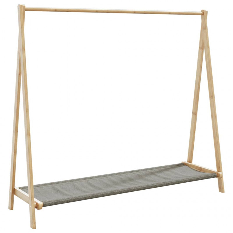 Wieszak na ubrania, z półkami, 106x34x102 cm, bambusowy