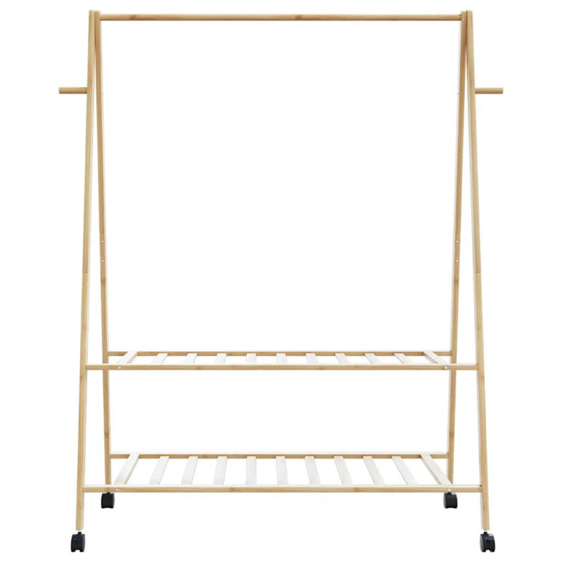 Wieszak na ubrania z półkami i kółkami, 132x45,5x155,5 cm