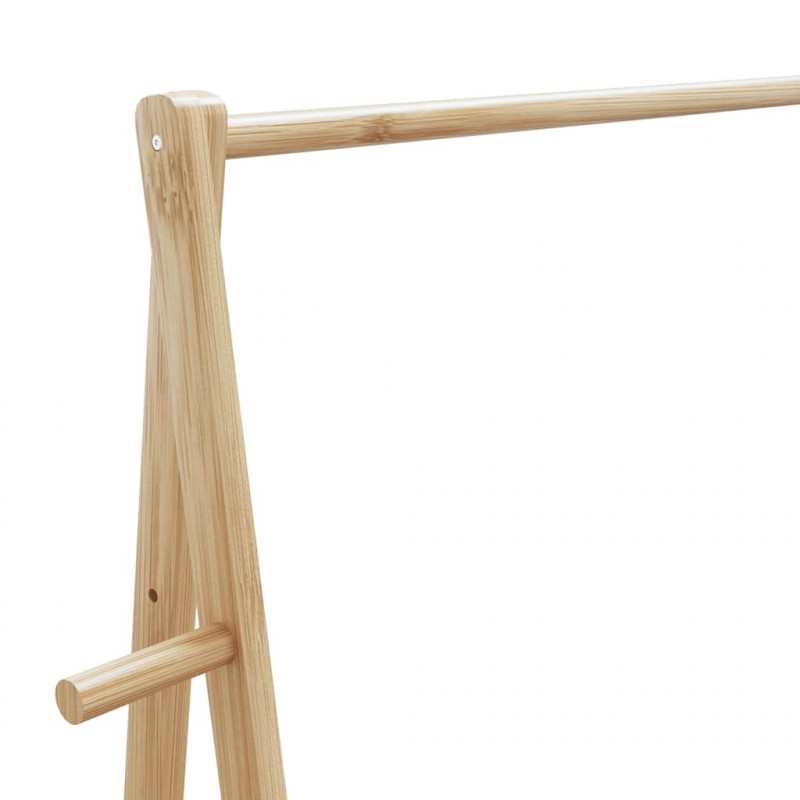 Wieszak na ubrania, z półkami, 132x45,5x150,5 cm, bambusowy