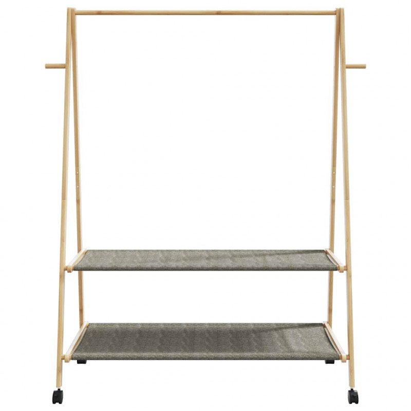 Wieszak na ubrania z półkami i kółkami, 132x45,5x155,5 cm
