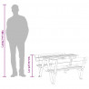 Stół piknikowy dla 4 dzieci, z otworem na parasol, jodłowy