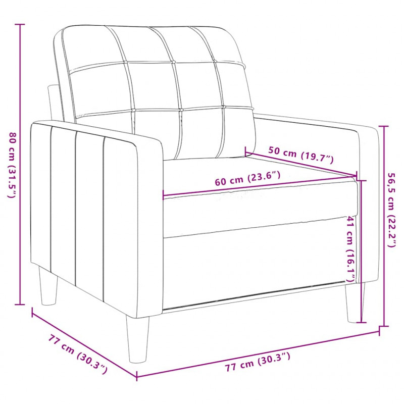 Fotel, żółty, 60 cm, obity aksamitem