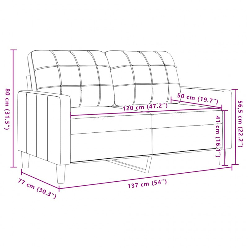 Sofa 2-osobowa, ciemnozielona, 120 cm, tapicerowana aksamitem