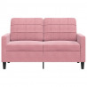 Sofa 2-osobowa, różowy, 120 cm, tapicerowana aksamitem