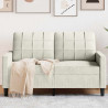 Sofa 2-osobowa, kremowy, 120 cm, tapicerowana aksamitem