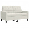 Sofa 2-osobowa, kremowy, 120 cm, tapicerowana aksamitem