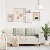 Sofa 2-osobowa, kremowy, 120 cm, tapicerowana aksamitem