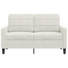 Sofa 2-osobowa, kremowy, 120 cm, tapicerowana aksamitem