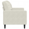 Sofa 2-osobowa, kremowy, 120 cm, tapicerowana aksamitem