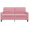 Sofa 2-osobowa, różowy, 140 cm, tapicerowana aksamitem