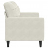 Sofa 2-osobowa, kremowy, 140 cm, tapicerowana aksamitem