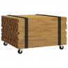 Stolik kawowy Brązowy 60 x 60 x 38 cm Lite drewno teakowe