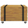 Stolik kawowy Brązowy 60 x 60 x 38 cm Lite drewno teakowe