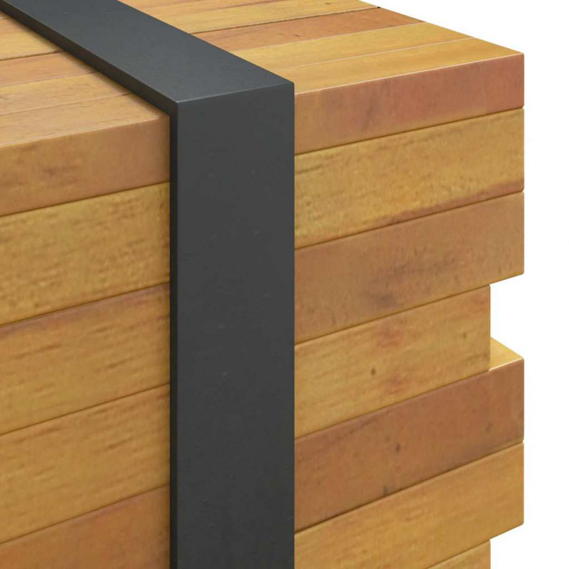 Stolik kawowy Brązowy 60 x 60 x 38 cm Lite drewno teakowe