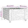 Stolik kawowy Brązowy 60 x 60 x 38 cm Lite drewno teakowe