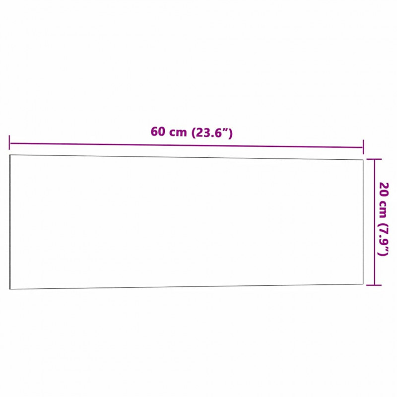 Tablica magnetyczna ścienna biała 60x20 cm szkło hartowane