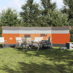 Camping Windbreak Szary i pomarańczowy 510x153 cm Wodoodporny
