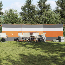 Camping Windbreak Szary i pomarańczowy 508x130 cm Wodoodporny