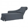 Szezlong z poduszką, ciemnoszary, aksamitny