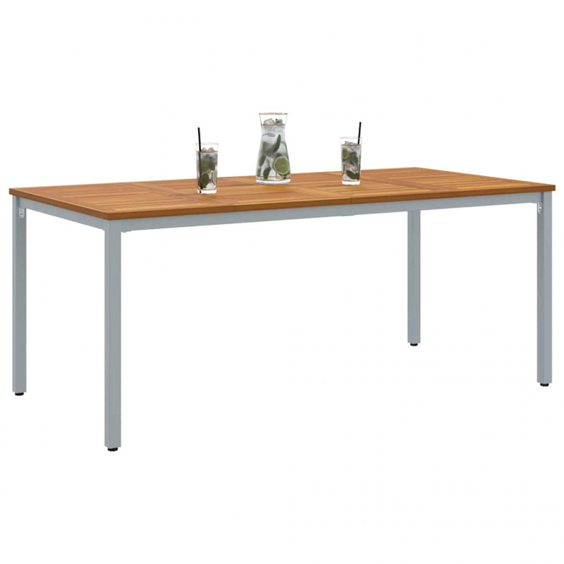 Stół na Zewnątrz Naturalny i szary 180 x 90 x 75 cm