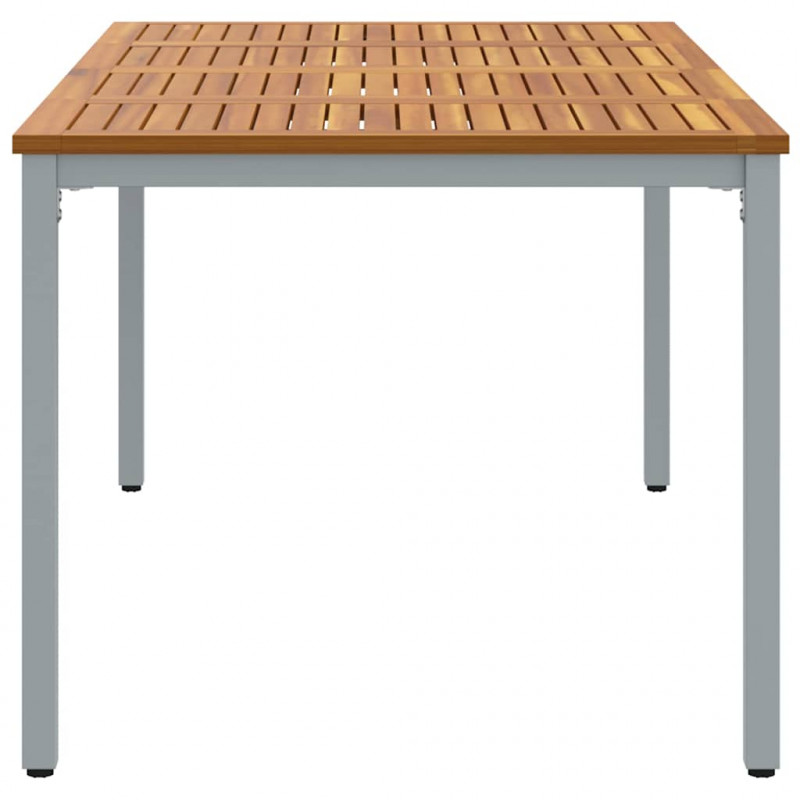 Stół na Zewnątrz Naturalny i szary 180 x 90 x 75 cm