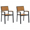 Krzesło składane 2 pcs Brązowy 56 x 57 x 87 cm