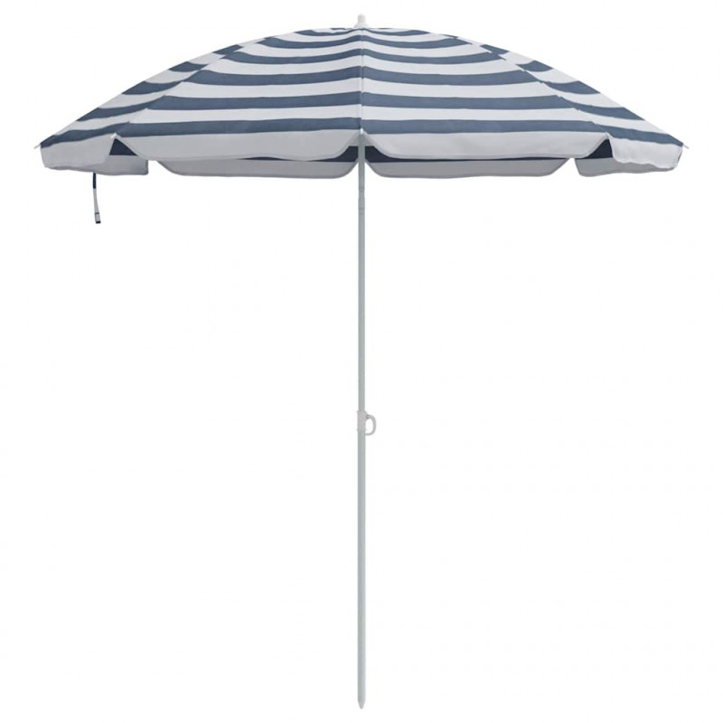Parasol plażowy Niebieski i biały 161 x 161 x 193 cm Poliester