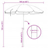 Parasol plażowy Niebieski i biały 161 x 161 x 193 cm Poliester