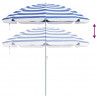Parasol plażowy Niebieski i biały 206 x 206 x 212 cm