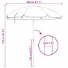 Parasol plażowy Niebieski i biały 206 x 206 x 212 cm