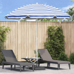 Parasol plażowy Niebieski i biały 263 x 263 x 272 cm