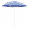 Parasol plażowy Niebieski i biały 263 x 263 x 272 cm
