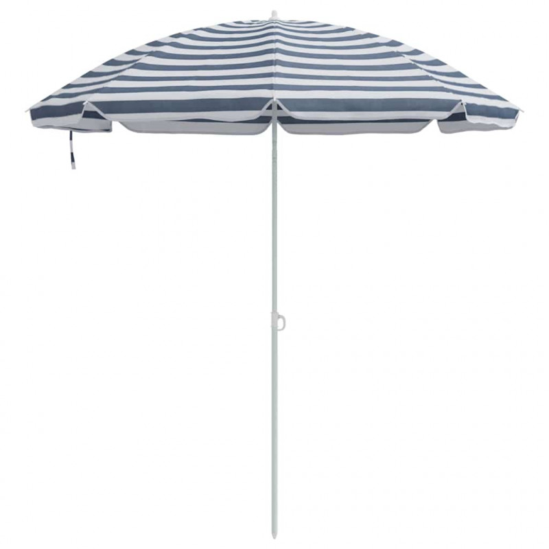 Parasol plażowy Niebieski i biały 263 x 263 x 272 cm