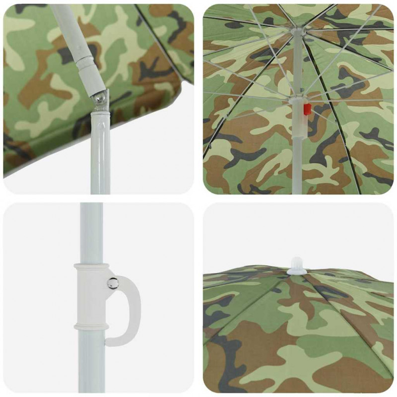 Parasol plażowy Moro 263 x 263 x 272 cm Poliester i Metal