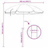 Parasol plażowy Moro 263 x 263 x 272 cm Poliester i Metal