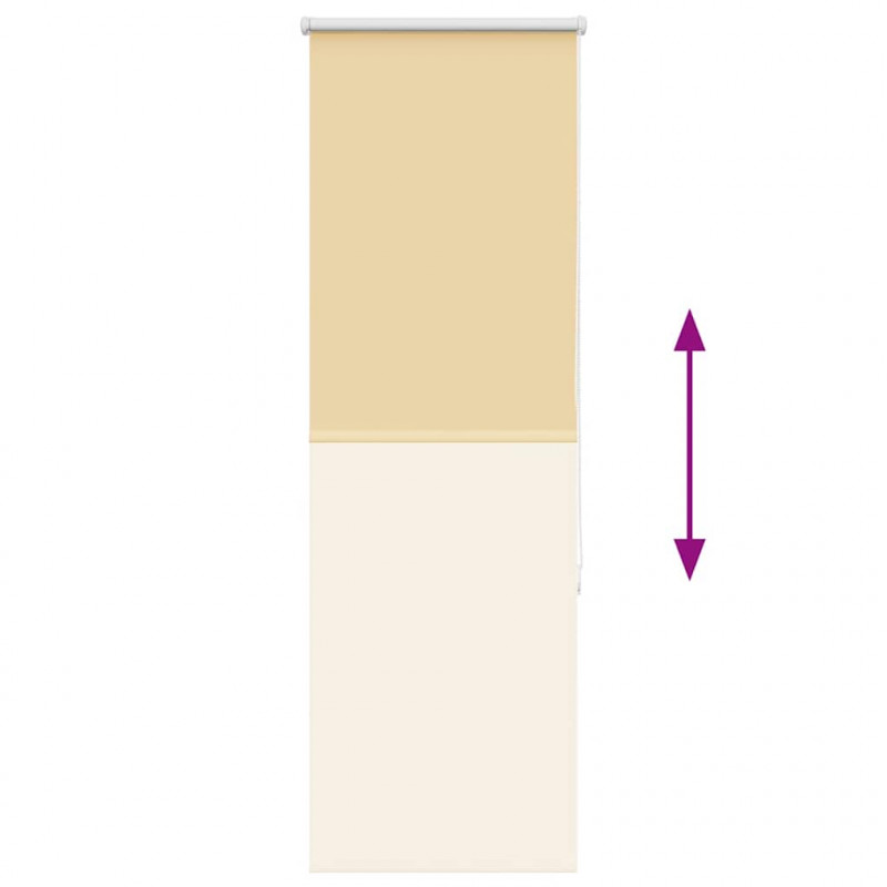 Roleta zaciemniająca beżowa 45x130 cm Szerokość tkaniny 40,7 cm