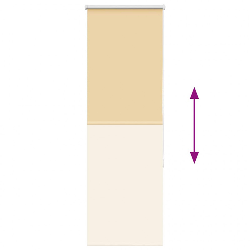 Roleta zaciemniająca beżowa 55x130 cm Szerokość tkaniny 50,7 cm