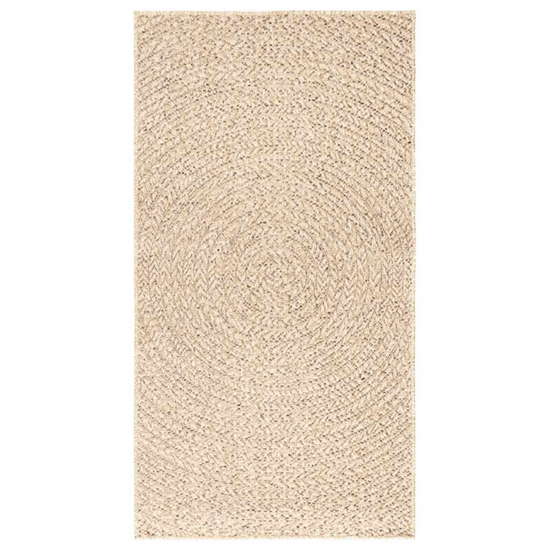 Dywan ZIZUR, beżowy, 60x110 cm, stylizowany na jutowy