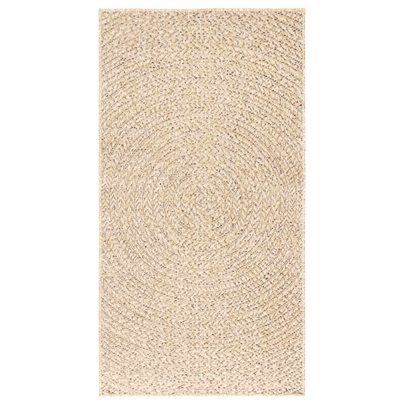 Dywan ZIZUR, beżowy, 80x150 cm, stylizowany na jutowy