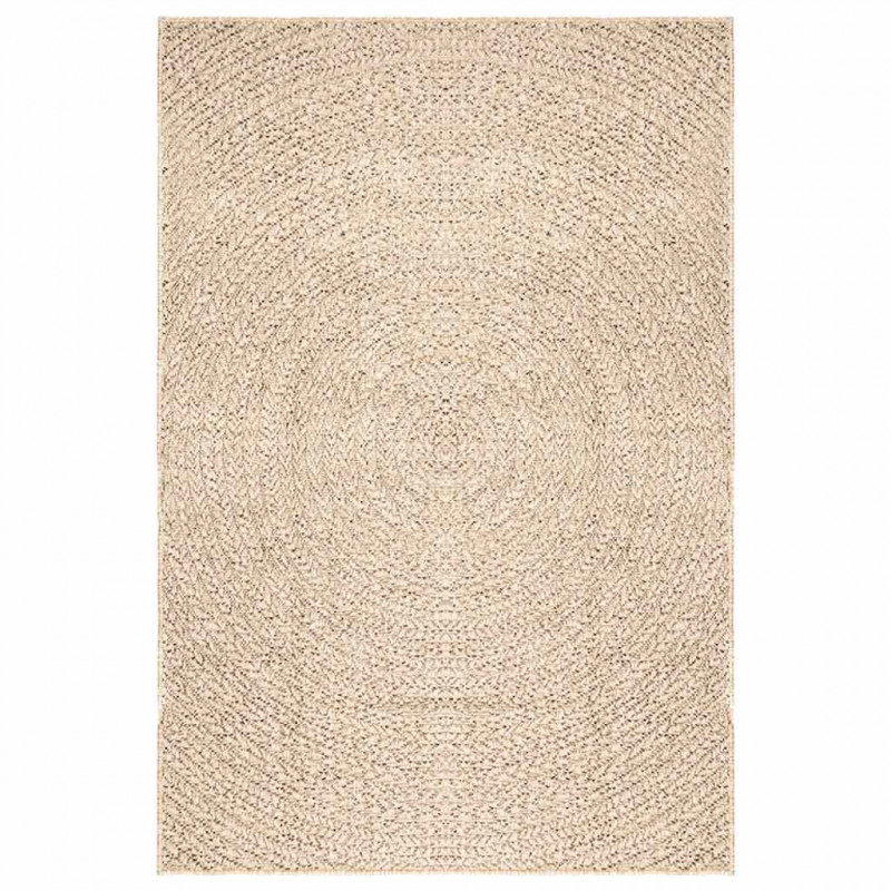 Dywan ZIZUR, beżowy, 160x230 cm, stylizowany na jutowy