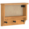 Wieszak ścienny na ubrania SANDNES 45x12x35cm Drewno lite Sosna