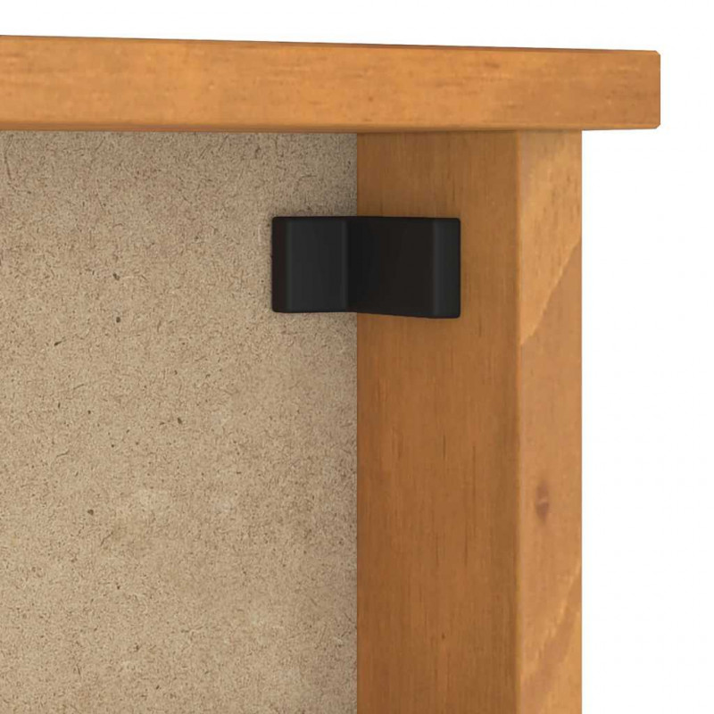Wieszak ścienny na ubrania SANDNES 45x12x35cm Drewno lite Sosna
