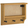 Wieszak ścienny na ubrania SANDNES 45x12x35cm Drewno lite Sosna