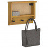 Wieszak ścienny na ubrania SANDNES 45x12x35cm Drewno lite Sosna