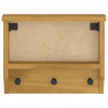 Wieszak ścienny na ubrania SANDNES 45x12x35cm Drewno lite Sosna