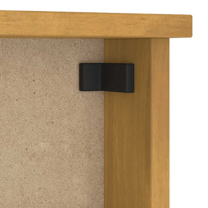 Wieszak ścienny na ubrania SANDNES 45x12x35cm Drewno lite Sosna