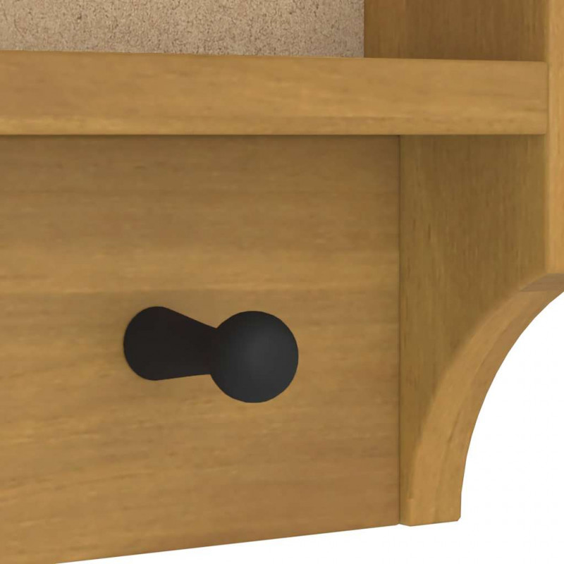 Wieszak ścienny na ubrania SANDNES 45x12x35cm Drewno lite Sosna